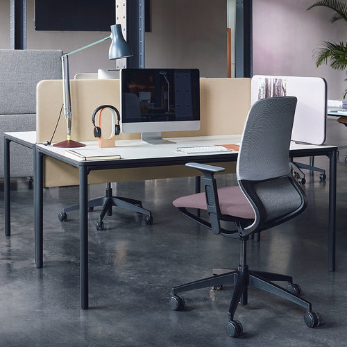 Séparateur de bureau sur bureau - EASY SCREEN SILENT - Sedus - en tissu / en aluminium / insonorisé
