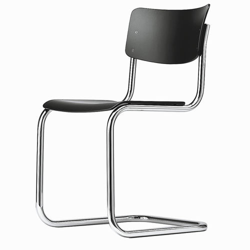 Chaise classique - S 43 - THONET - d'intérieur / en tissu / en cuir