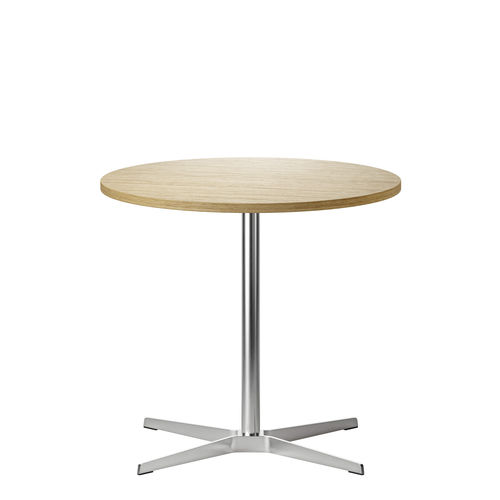 Table bistrot contemporaine - 1818 - THONET - en acier / en hêtre / avec piètement en acier