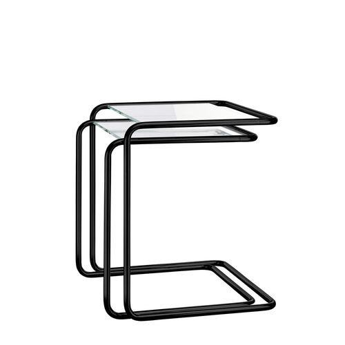 Table d'appoint contemporaine - ALL SEASONS: B 97 - THONET - en verre / en acier à revêtement par poudre / avec piètement en acier