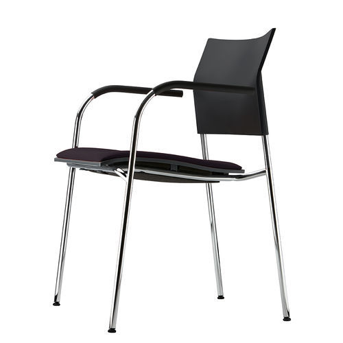 Chaise visiteur contemporaine - S 360 - THONET - d'intérieur / en acier / en métal chromé
