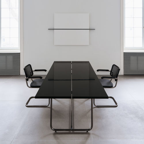 Table contemporaine - S 1070 SERIOUS / NORDIC JS . THONET - THONET - en bois laqué brillant / en acier / en titane