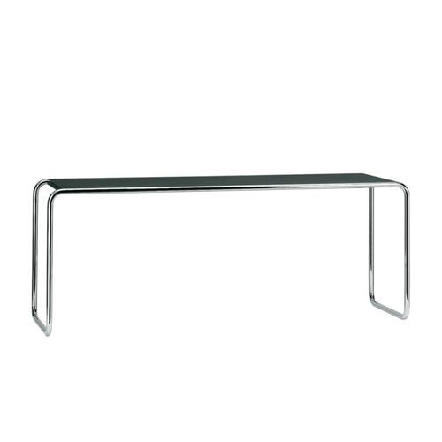 Table basse design Bauhaus - B 10 - THONET - en bois / avec piètement en acier chromé / rectangulaire