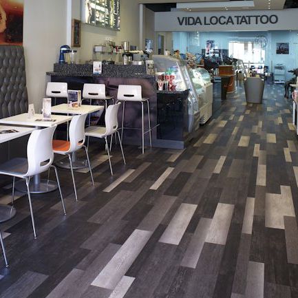 Revêtement de sol en vinyle - EXPONA COMMERCIAL PUR - Polyflor - d'intérieur / pour le tertiaire / en lames