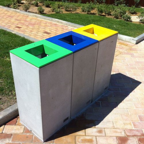 Poubelle publique - ECO-CITIZEN - A Amop Synergies - de tri sélectif / en acier COR-TEN® / en acier inoxydable
