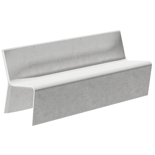 Banc public contemporain - AR PURO + : 04402 - A Amop Synergies - en béton à haute performance / avec dossier / sans accoudoirs