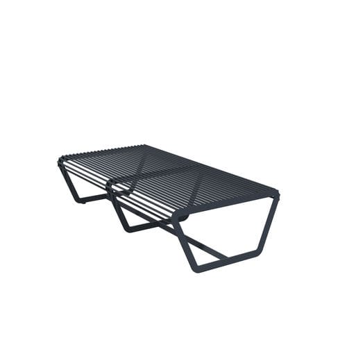 Banc public contemporain - 01702 - A Amop Synergies - en acier peint / sans dossier / sans accoudoirs