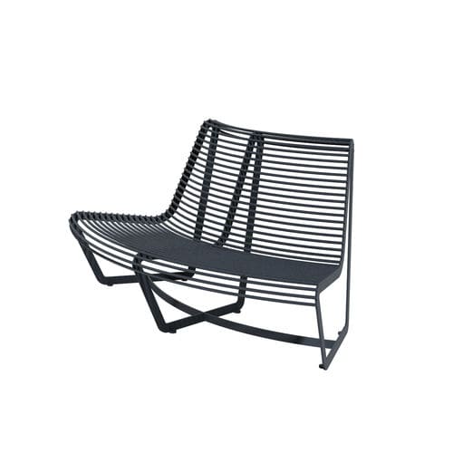 Banc public contemporain - 01709 - A Amop Synergies - en acier peint / avec dossier / sans accoudoirs