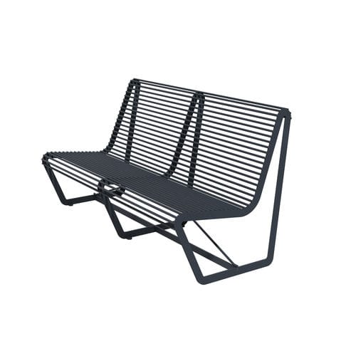 Banc public contemporain - 01705 - A Amop Synergies - en acier peint / avec dossier / sans accoudoirs