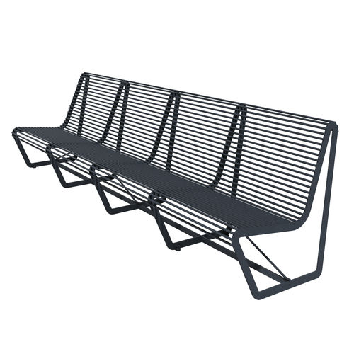Banc public contemporain - 01714 - A Amop Synergies - en acier peint / avec dossier / sans accoudoirs