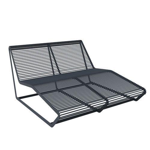 Bain de soleil contemporain - 01717 - A Amop Synergies - en acier peint / pour espace public / double