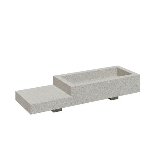 Jardinière en béton - MUL C2 - 01403 - A Amop Synergies - rectangulaire / modulable / avec support