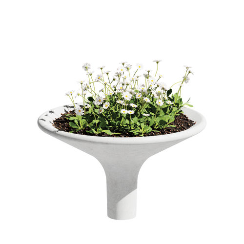 Jardinière en béton - AMOPLAY &copy; - 03025 - A Amop Synergies - ronde / à hauteur réglable / design organique