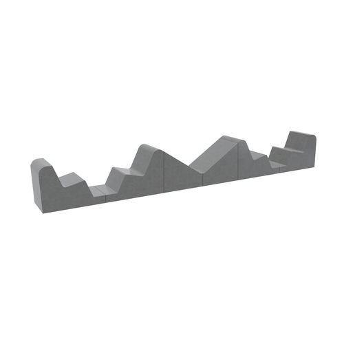 Banc design minimaliste - 6C1 Solution - 01303 - A Amop Synergies - en béton / avec dossier / sans accoudoirs