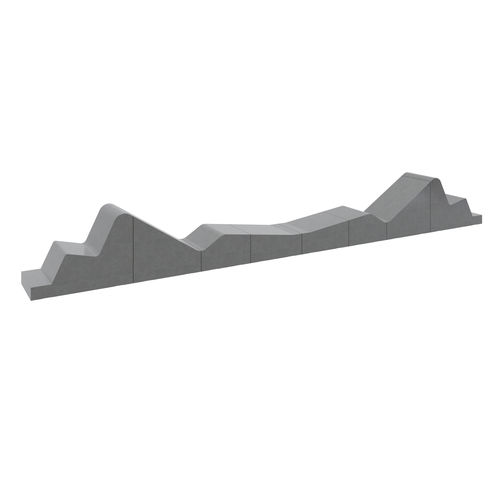 Banc design minimaliste - 8C2 Solution - 01302 - A Amop Synergies - en béton / avec dossier / sans accoudoirs