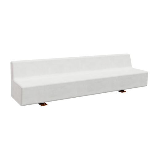 Banc public contemporain - TEJO Collective 240 - A Amop Synergies - en béton / en acier COR-TEN® / avec dossier