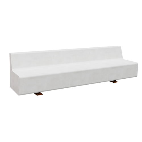 Banc public contemporain - TEJO Collective 240 M - A Amop Synergies - en béton / en acier COR-TEN® / avec dossier