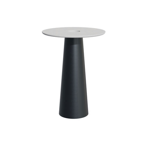 Table mange-debout contemporaine - Round Up 28010 B - A Amop Synergies - en béton / avec piètement en acier / ronde