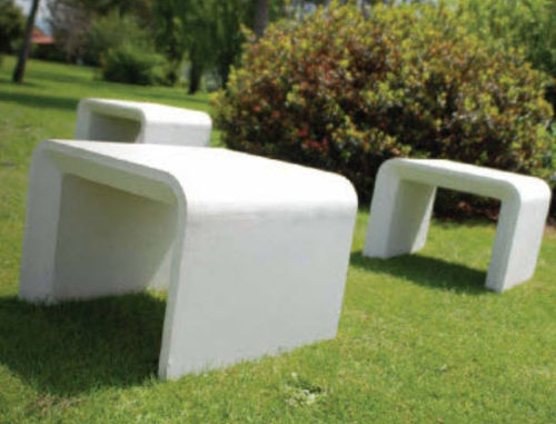 Tabouret contemporain - AR PURO :  INDIVIDUAL BENCH - A Amop Synergies - en béton / modulable / professionnel