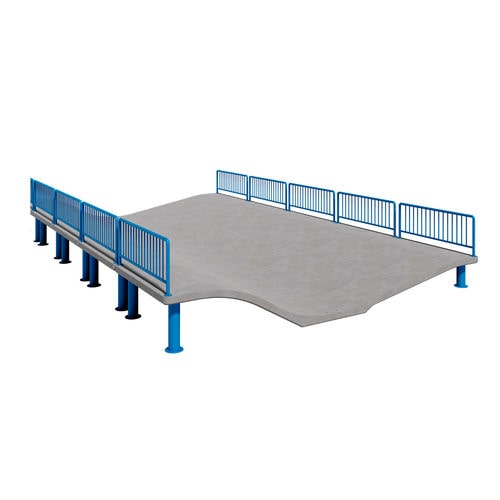 Rampe pour skatepark type wave - C 01314 - A Amop Synergies - en béton