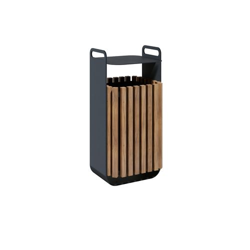 Corbeille à papier en bois - GRIP 32023 - A Amop Synergies - en acier peint