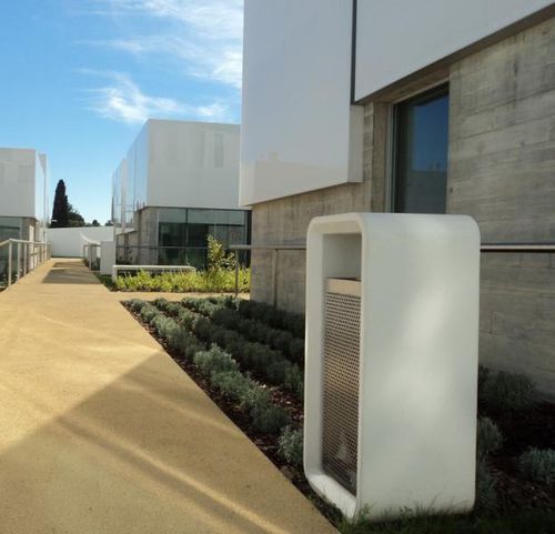 Poubelle publique - AR PURO : PAPER BIN - A Amop Synergies - en inox / en acier COR-TEN® / en béton