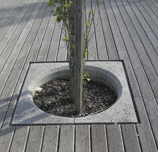 Grille d'arbre carrée - SOLTAS : DAFOZ 2 - A Amop Synergies - en béton