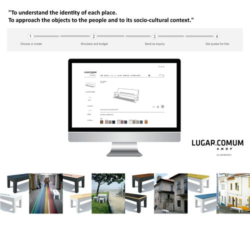 Tabouret contemporain - LUGARCOMUM: STEEL STOOL - A Amop Synergies - avec piètement en acier / pour espace public / d'extérieur