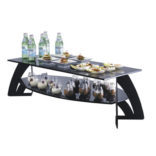 Présentoir alimentaire - SK035 - Rosseto Serving Solutions - en acier / en verre / table