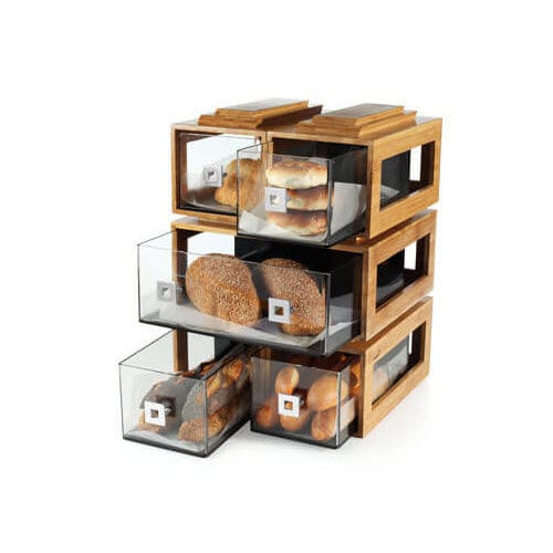Présentoir à pain - BAKERY BUILDING BLOCKS : BD105 - Rosseto Serving Solutions - sur plan / en bambou / pour pâtisserie