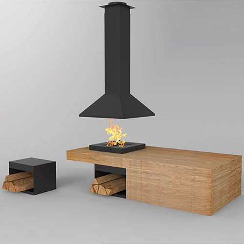 Barbecue à bois - COOK - TRAFORART - à poser / en bois