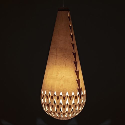 Suspension - BASKET OF LIGHT - David Trubridge Design - en bouleau / en contreplaqué / contemporaine
