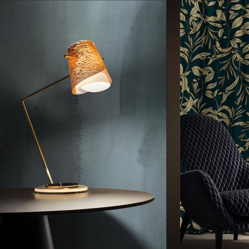 Lampe de bureau - OVERLAY THE IDEAL - Slamp - en laiton / en Lentiflex® / en Cristalflex®