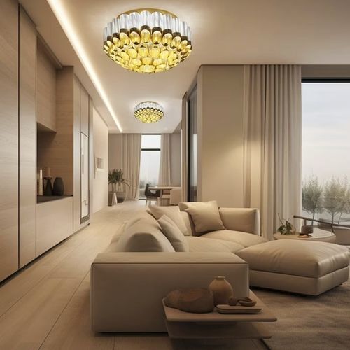 Plafonnier contemporain - ODEON - Slamp - circulaire / en Goldflex® / en Lentiflex®