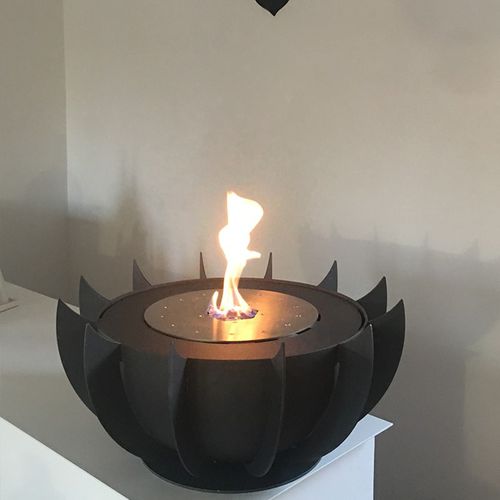 Cheminée au bioéthanol - LOTUS - IGNISIAL Paris - à poser / d'extérieur / à foyer ouvert