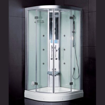 Cabine de douche à vapeur - ARIEL DZ934F3 - Interstate Design Industries - en verre / à portes coulissantes / circulaire