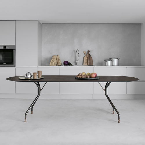 Table contemporaine - T7 - extendo - en chêne / en bois massif / en HPL