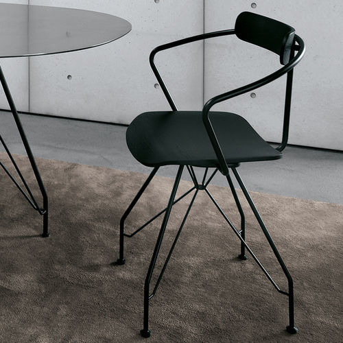 Chaise contemporaine - ECH4 - extendo - d'intérieur / en tissu / en chêne