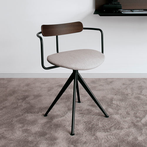 Chaise contemporaine - ECH6 - extendo - d'intérieur / en tissu / en chêne