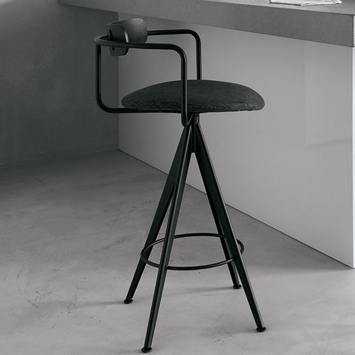 Chaise de bar contemporaine - ECH6 - extendo - d'intérieur / en tissu / avec piètement en acier