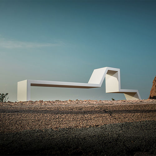 Banc de jardin contemporain - EUDALD - CYRIA | Mobilier Urbain - en acier / en acier thermolaqué / sans dossier