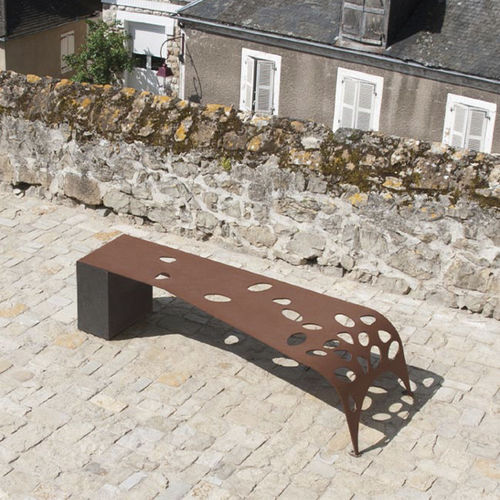 Banc de jardin contemporain - GREEN PALACIO - CYRIA | Mobilier Urbain - en acier / en acier thermolaqué / sans dossier