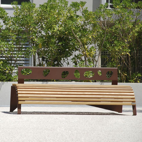 Banc public contemporain - GREEN PALACIO - CYRIA | Mobilier Urbain - en bois / en acier / en acier thermolaqué
