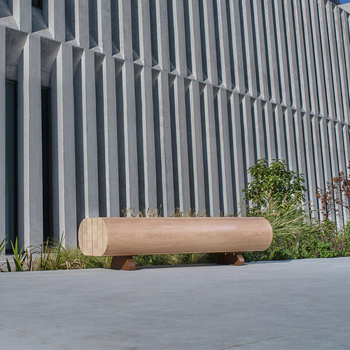Banc public contemporain - MIGRATION - CYRIA | Mobilier Urbain - en bois / en acier thermolaqué / sans dossier