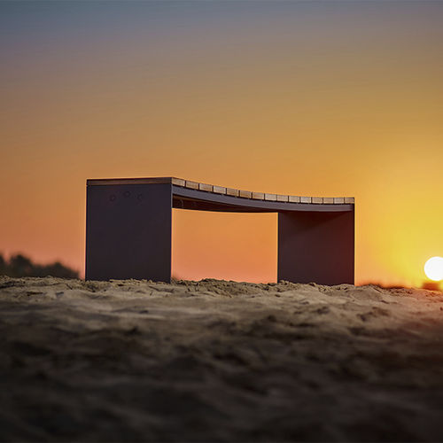 Banc de jardin contemporain - MANTA - CYRIA | Mobilier Urbain - en bois / en acier / en acier thermolaqué