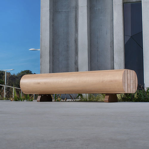 Banc de jardin contemporain - MIGRATION - CYRIA | Mobilier Urbain - en bois / en acier thermolaqué / sans dossier