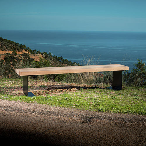 Banc public contemporain - MIGRATION - CYRIA | Mobilier Urbain - en bois / en acier / en acier thermolaqué