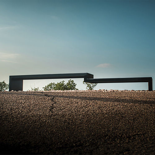 Banc public contemporain - EUDALD - CYRIA | Mobilier Urbain - en acier / en acier thermolaqué / en fer
