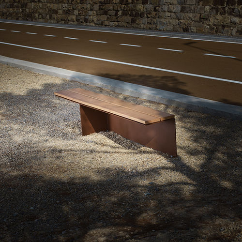 Banc public contemporain - MONSIEUR - CYRIA | Mobilier Urbain - en bois / en acier galvanisé / en acier