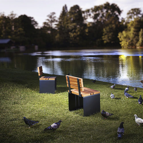 Fauteuil urbain contemporain - PYSA - CYRIA | Mobilier Urbain - en bois / en acier / couleur personnalisable